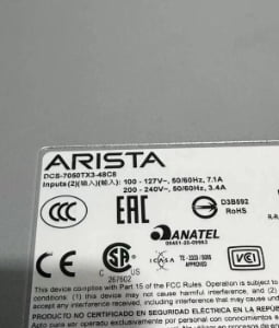 Arista DCS-7050TX3-48C8