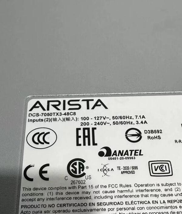 Arista DCS-7050TX3-48C8
